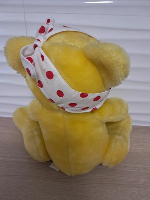 Zabawka pluszowa – miś żółty z opaską, do sprzedania