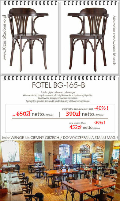 Krzesła gięte nowe - Najtaniej - Promocja gatunek 1