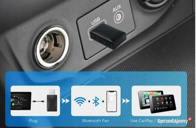 Bezprzewodowy Adapter USB CarPlay do iPhone iOS ANDROID Łódź