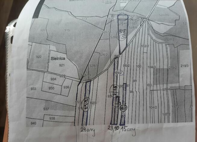 Pole, dzialka ,las, gmina Słonne obok Dubiecka