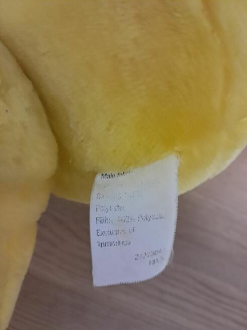 Zabawka pluszowa – miś żółty z opaską, do sprzedania