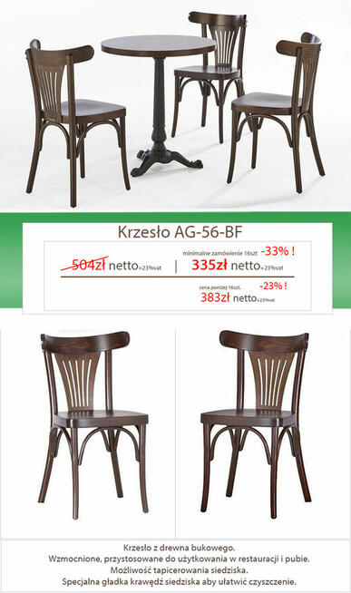 Krzesła klasyczne najtaniej w Krakowie - ostania wyprzedaż