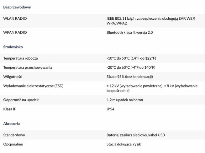 Terminal Newland PT60 50-2k skaner kodów kreskowych czytnik