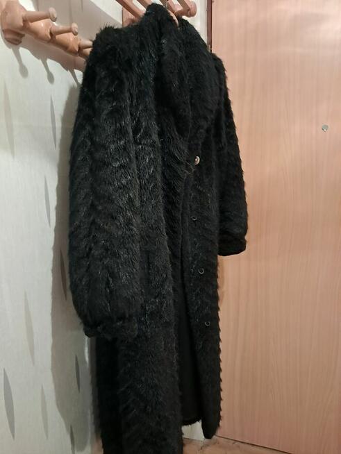 Futro damskie, czarne, długie, do sprzedania