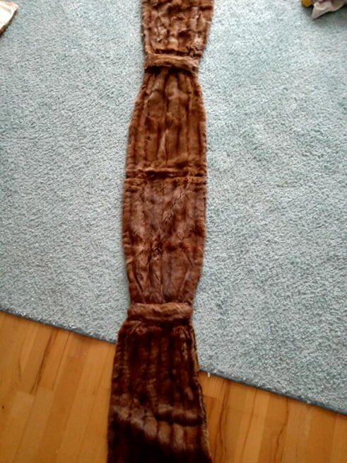 Szal z norek długość 210 cm, szerokość 30 cm