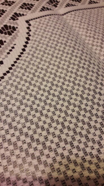 Obrus żakardowy biały 100 x 150 serweta nakładka