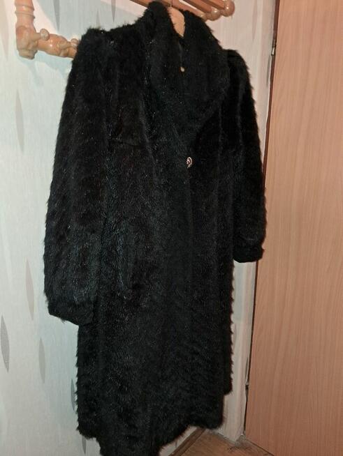 Futro damskie, czarne, długie, do sprzedania