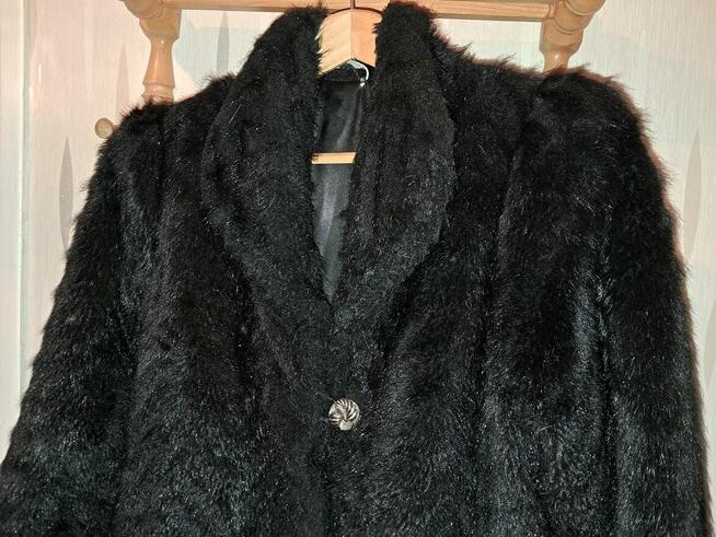 Futro damskie, czarne, długie, do sprzedania