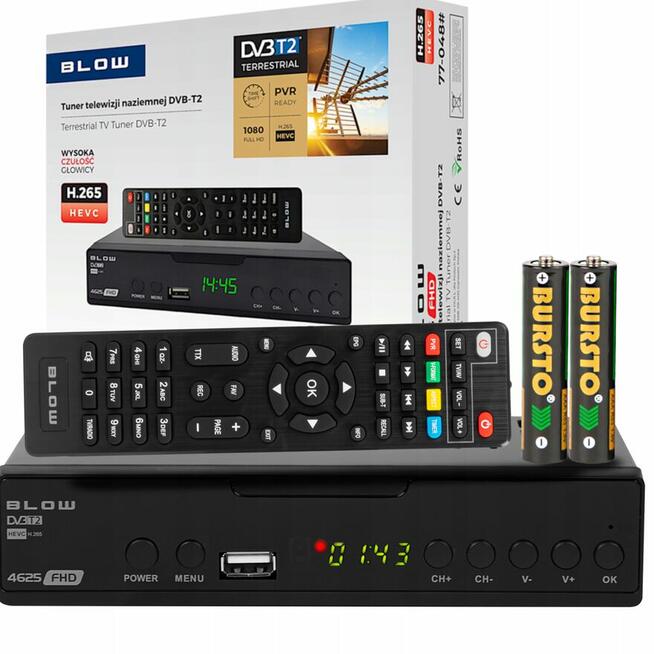 NOWY DEKODER DVB-T2 TV NAZIEMNEJ H.265 HEVC FULL HD USB HDMI