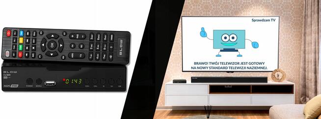 DEKODER DVB-T2 TV NAZIEMNEJ H.265 HEVC NOWY GWARANCJA