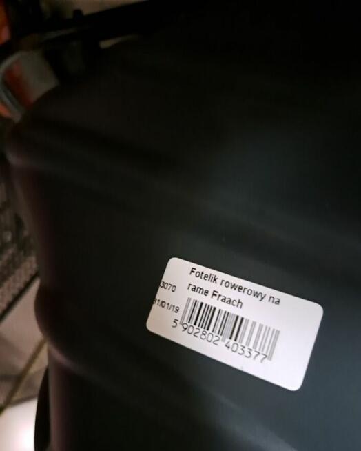 Fotelik rowerowy