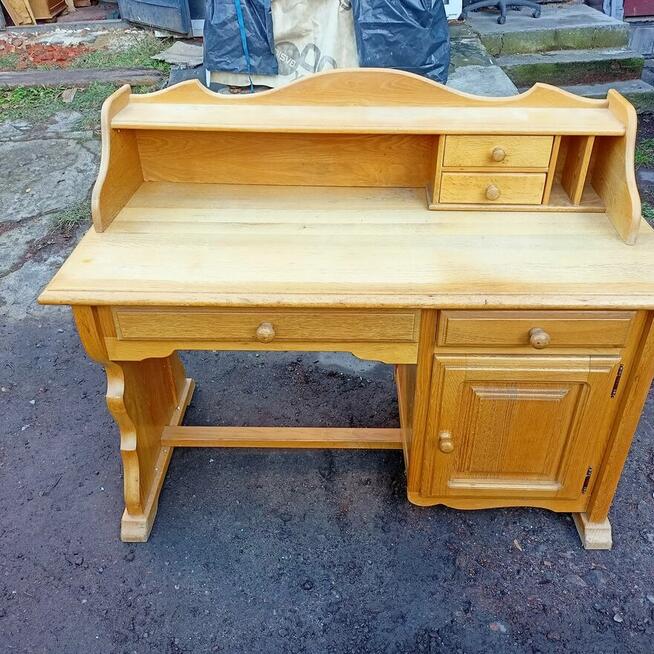 Biurko Drewniane Masywne, Uniwersalne Prawe lub lewe strona,