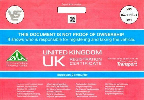 Auta z Angli Angole V5 brak dokumentów V5c zagubienie przere