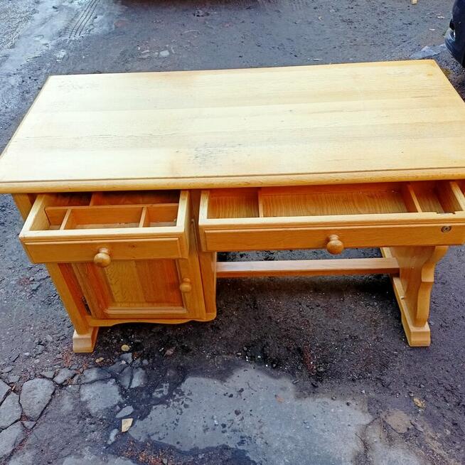 Biurko Drewniane Masywne, Uniwersalne Prawe lub lewe strona,