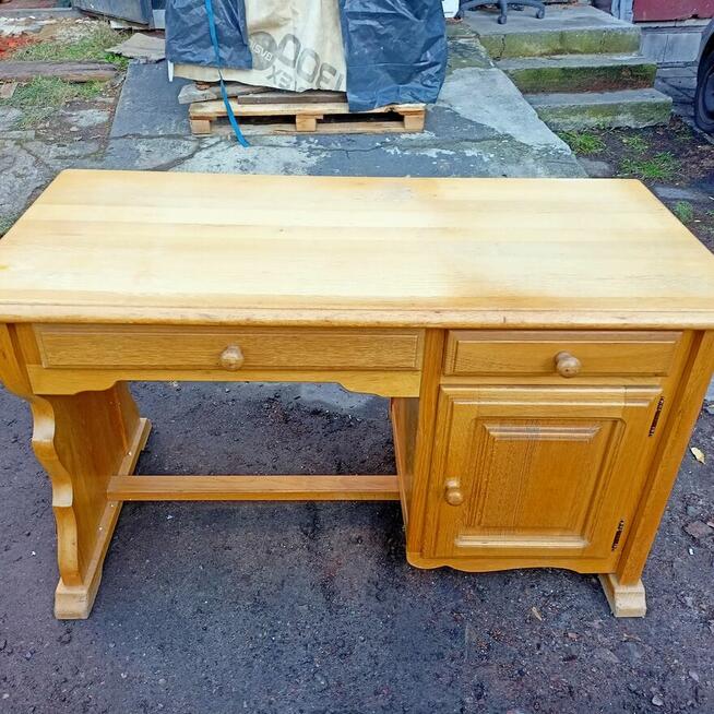 Biurko Drewniane Masywne, Uniwersalne Prawe lub lewe strona,