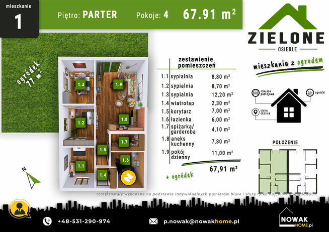 Nowe BEZCZYNSZOWE mieszkania z ogródkami/ul. Kopystyńskiego