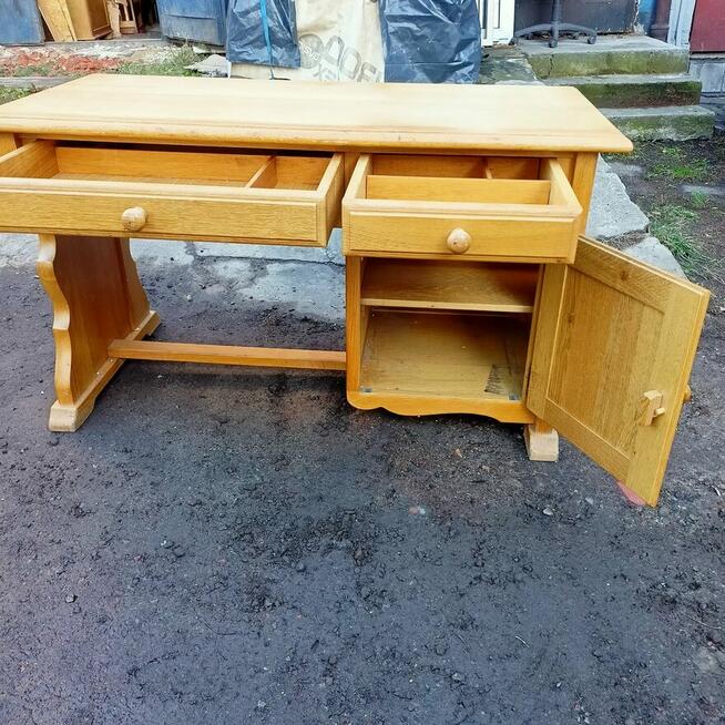 Biurko Drewniane Masywne, Uniwersalne Prawe lub lewe strona,