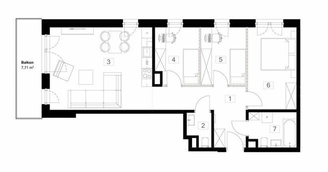 4 pokoje 72,84m2 zamknięte osiedle Poezji BEZ PROWIZJI