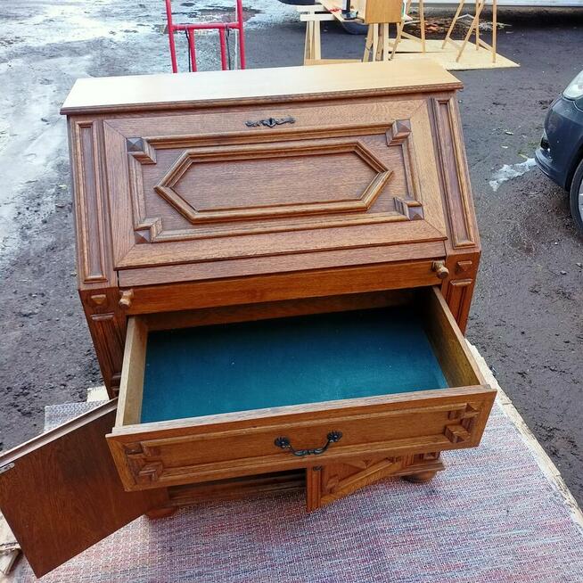 Biurko Stare Drewniane, Sekretarzyk, Stylowe Meble stan BDB