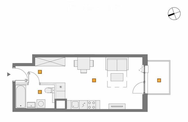 Słoneczna kawalerka z loggią I Włochy