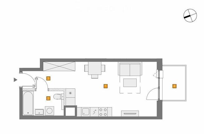 Słoneczna i przytulna kawalerka z balkonem Włochy