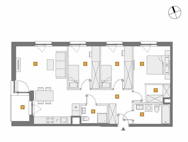 Przestronne M4 I loggia i dwie łazienki I Włochy