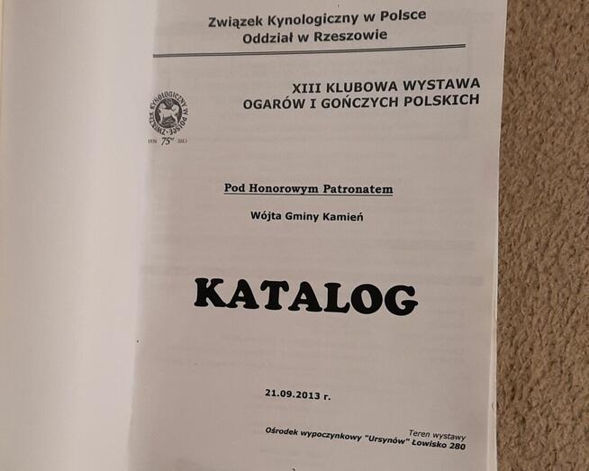 Katalogi Klubowa Wystawa Ogarów i Gończych 2011 i 2013, 2szt