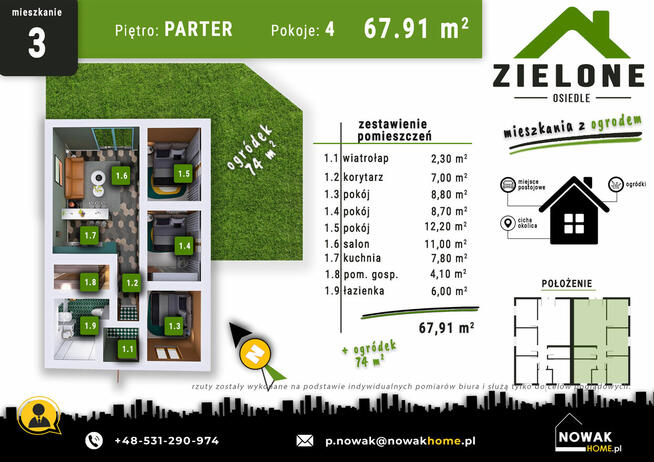 Nowe BEZCZYNSZOWE mieszkania z ogródkami/ul. Kopystyńskiego