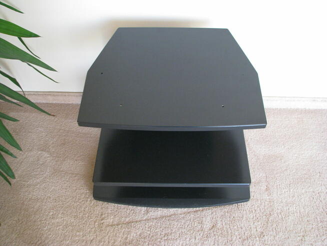 Mały zgrabny stolik pod drukarkę szafka RTV grafitowa kółka