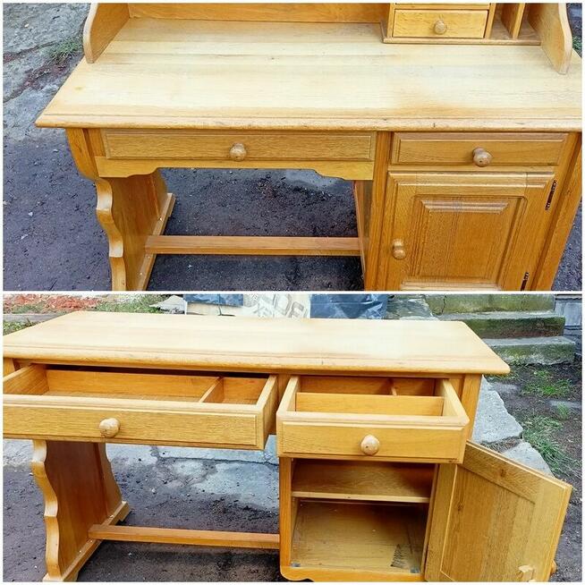 Biurko Drewniane Masywne, Uniwersalne Prawe lub lewe strona,