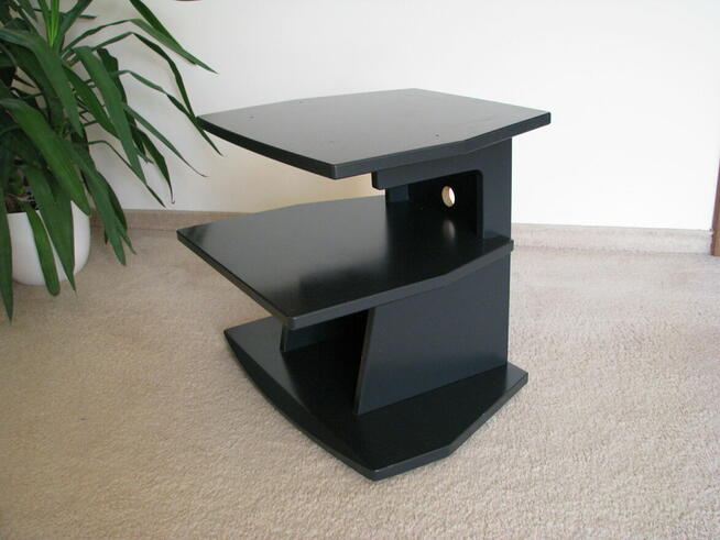 Mały zgrabny stolik pod drukarkę szafka RTV grafitowa kółka