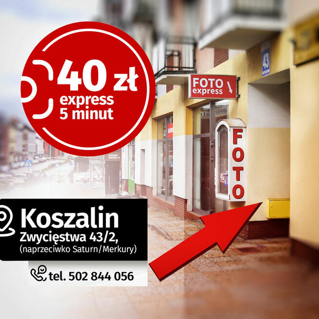 FOTO EXPRESS Koszalin - Zdjęcia w 5 minut 40zł