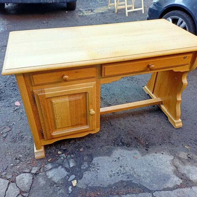 Biurko Drewniane Masywne, Uniwersalne Prawe lub lewe strona,