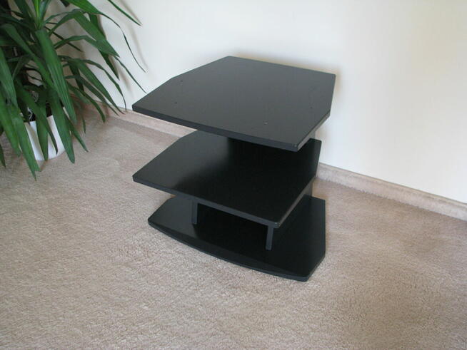 Mały zgrabny stolik pod drukarkę szafka RTV grafitowa kółka