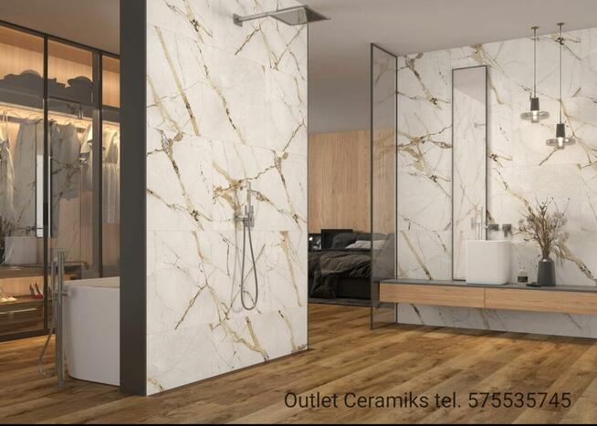 Płytki łazienkowe beżowy marmur 120x60 Ovation beige