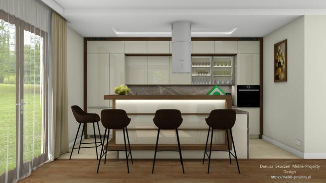 Meble na wymiar, Warszawa - projekt 3D, wykonanie