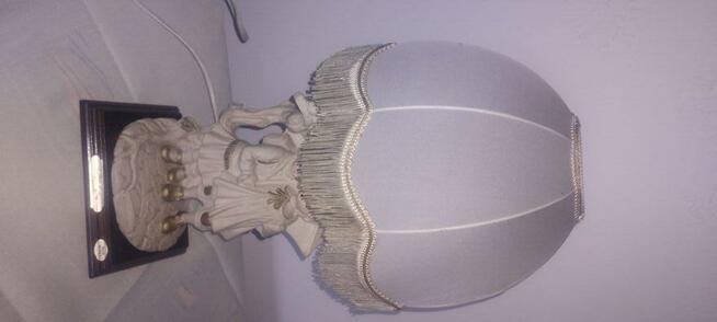 Lampa stojąca z oryginalnym abażurem