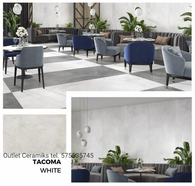 Płytki łazienkowe, ścienne, podłogowe 120x60 Tacoma white