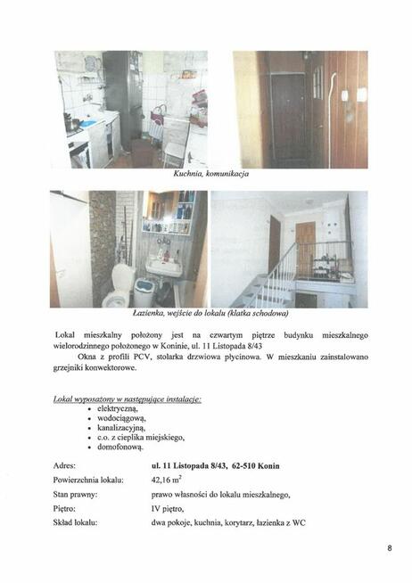 Syndyk sprzeda udział 1/3 w lokalu mieszkalnym