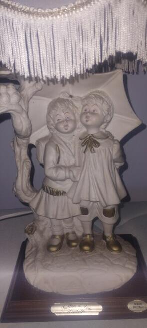 Lampa stojąca z oryginalnym abażurem