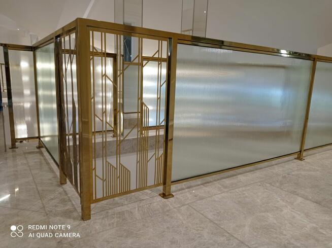 Balustrada wewnętrzna złota