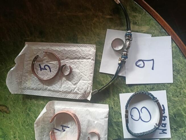 Bransoletki lecznicze Miedziane z magnesami.