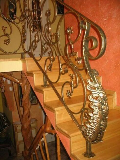 Balustrada wewnętrzna złota