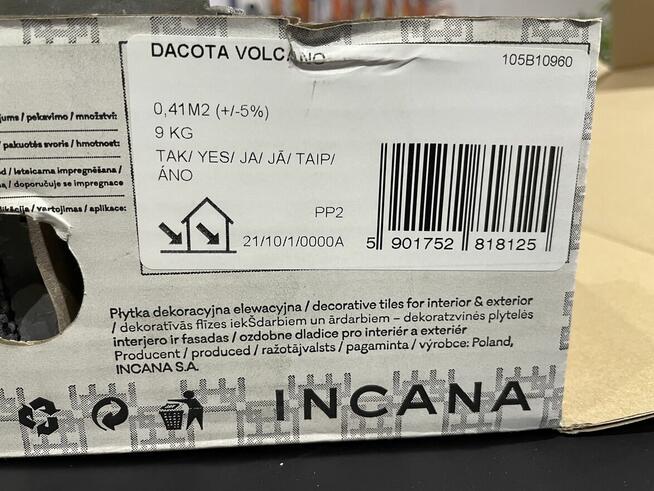 Płytka dekoracyjna elewacyjna DACOTA VOLCANO