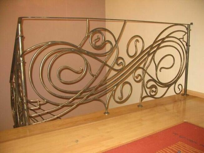 Balustrada wewnętrzna złota