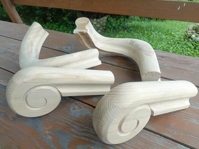 SKRĘT SKRĘTY DO SCHODÓW PORĘCZY BARIERKI ŁUKI DREWNA DREWNI