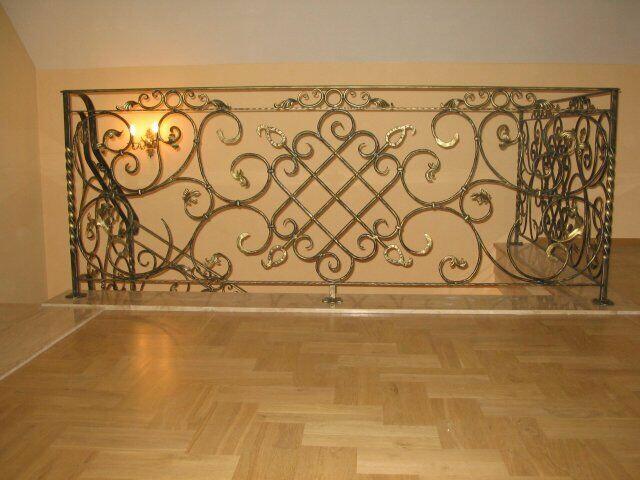 Balustrada wewnętrzna złota