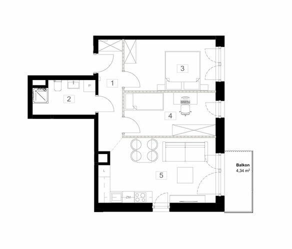 3 pokoje zamknięte Osiedle Poezji BEZ PROWIZJI