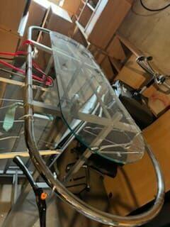 Wieszak z półką szklaną duży wieszaki regały szklane