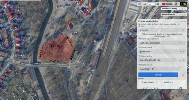 Działka inwestycyjna Goleniów, Dworcowa